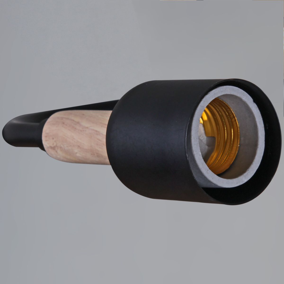 Люстра на штанге Reluce 10070-0.3-08 BK+WOOD