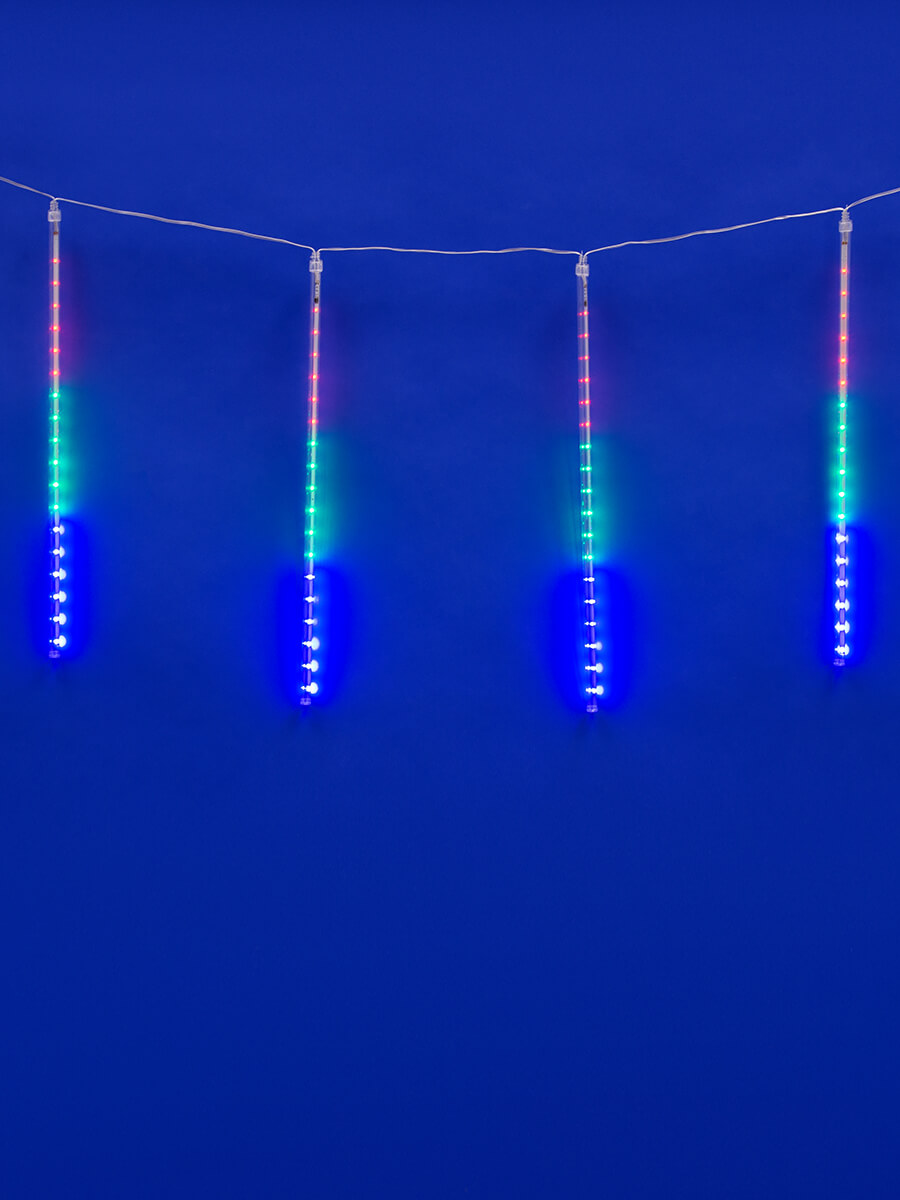 Уличная светодиодная гирлянда (11122) Uniel занавес Падающие звезды 220V разноцветный ULD-E2405-240/DTK MULTI IP44 METEOR