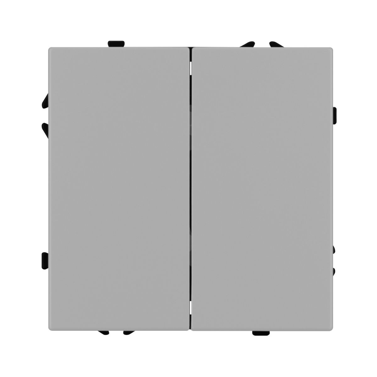 Механизм выключателя двухклавишный перекрёстный Arlight SWT-NOBE-MKX2-SFPL-IS (230V, 10A) (Никель) 061794
