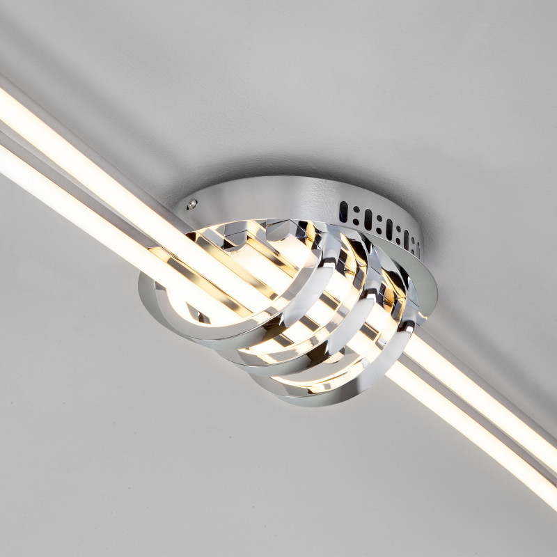 Потолочная люстра с пультом Eurosvet SKYLINE 90243/4 хром