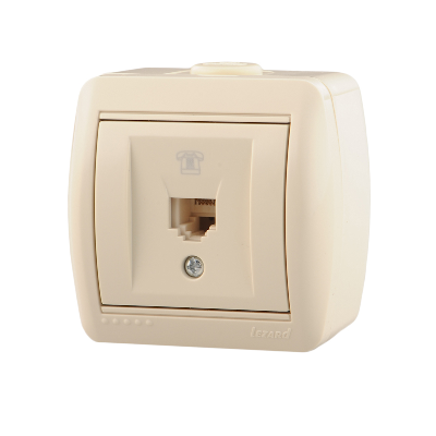 Розетка телефонная евро Lezard Nata 710-0300-137