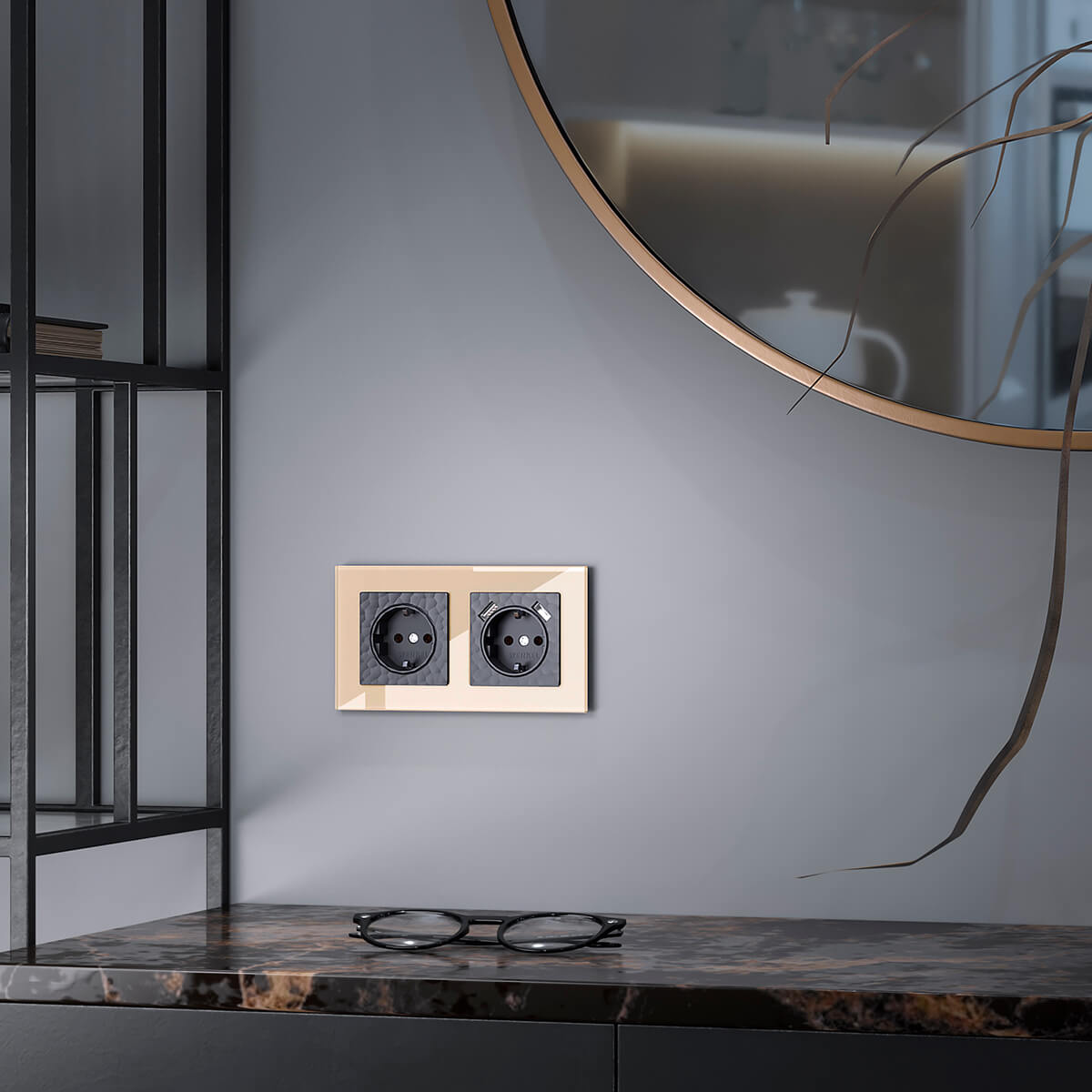 Лицевая панель Werkel Hammer черный 4690389163005