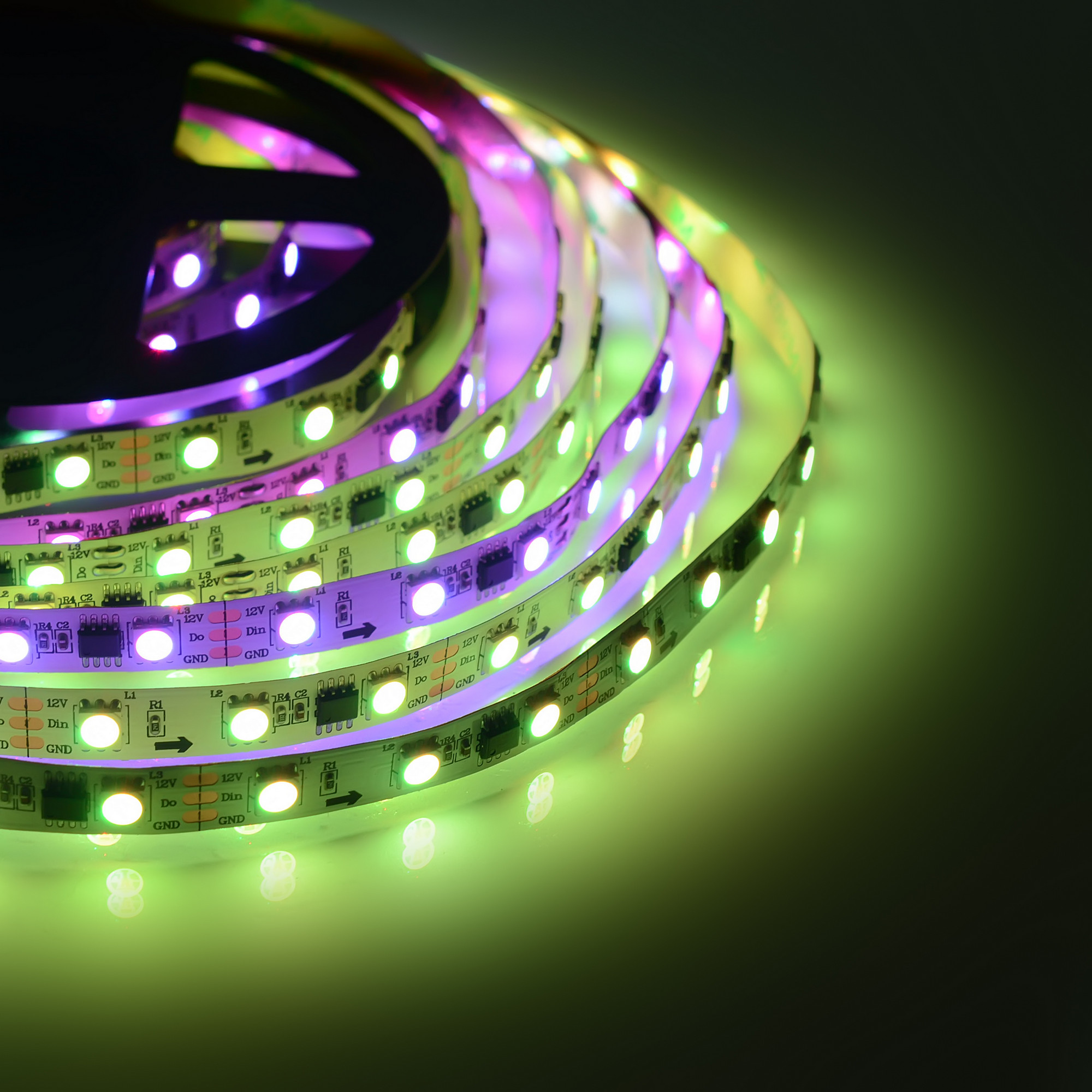 Комплект цифровой светодиодной ленты Apeyron 12В 5050 14,4Вт/м RGB 5м IP20 82ЦЛ