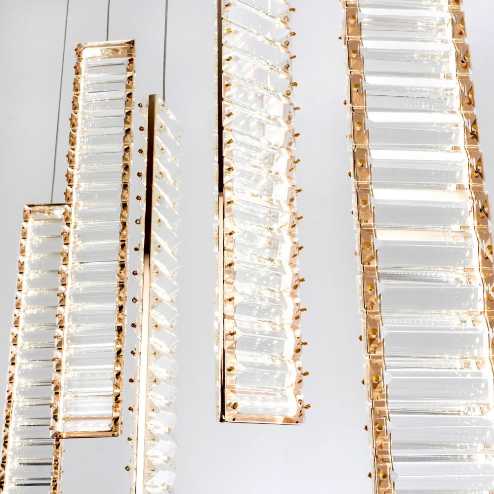 Подвесной светильник хрустальный Modestyle MS.88909.5 GD