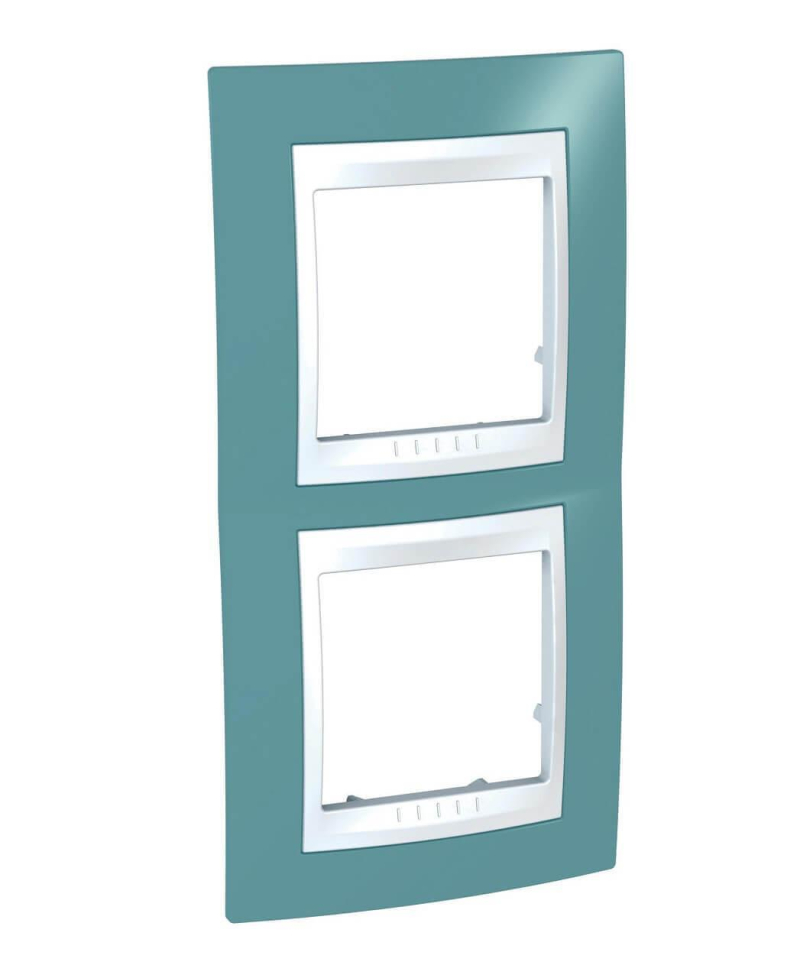 Рамка 2-постовая вертикальная Schneider Electric Unica Хамелеон MGU6.004V.873