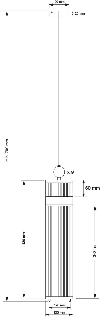 Подвесной светильник Kutek Loretto LOR-ZW-2(P)120/R