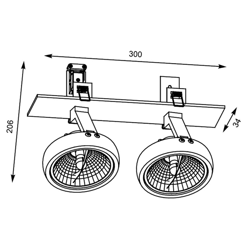 Встраиваемый светильник Zumaline GINO DL 2 WHITE 20006-WH
