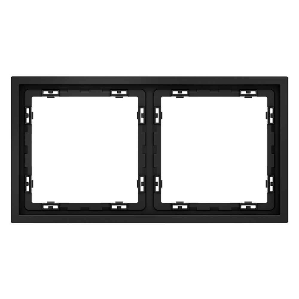 Рамка на 2 поста Voltum S70 VLS100208 (черный матовый)