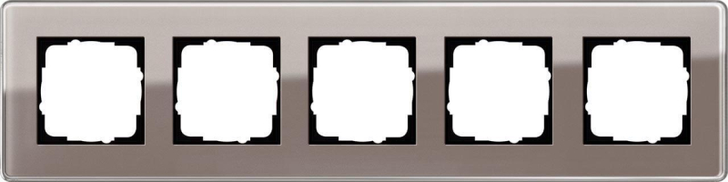 Рамка 5-постовая Gira Esprit C дымчатое стекло 0215522