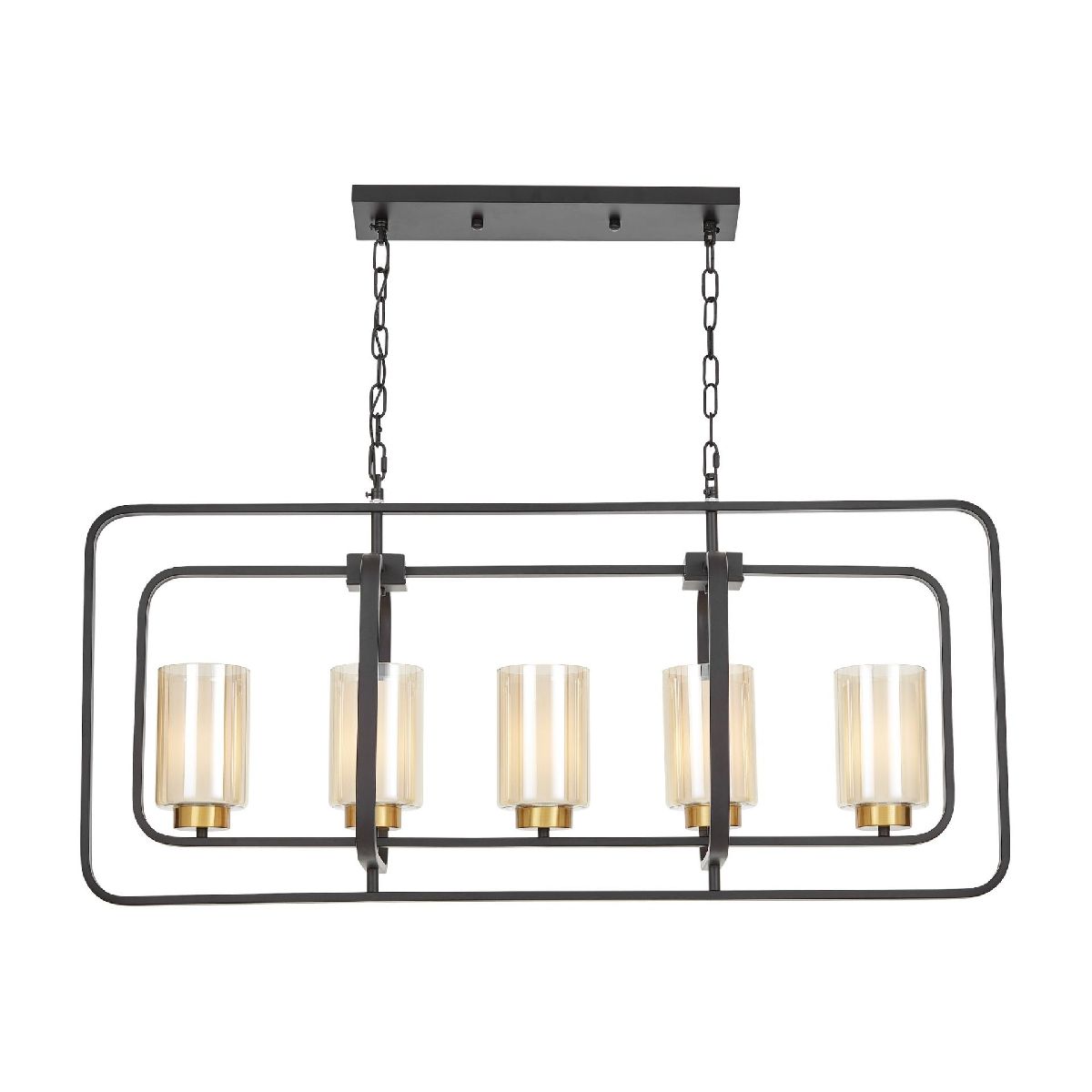 Подвесная люстра Lumina Deco Indivia LDP 1238-5 BK+MD