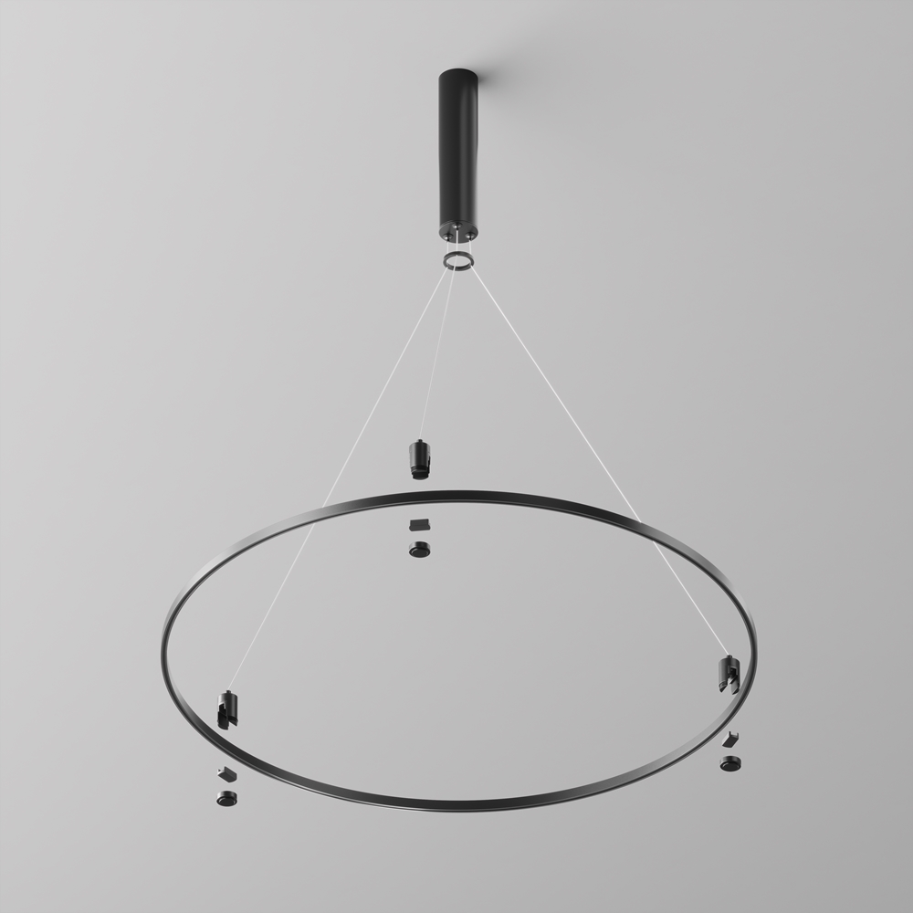 Шинопровод магнитный круглый Maytoni Flarity TRX154-R-D800-B