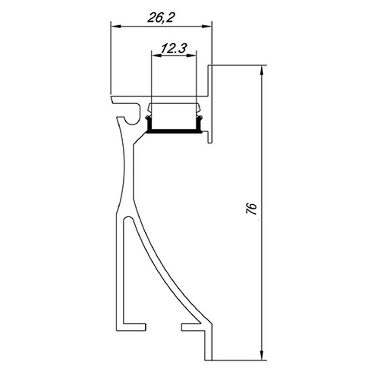 Встраиваемый алюминиевый профиль Donolux DL18507
