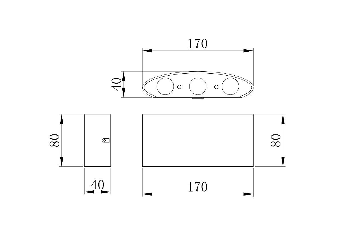 Уличный настенный светильник Maytoni Strato O417WL-L6B3K