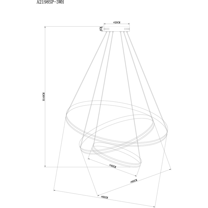 Подвесной светильник Arte Lamp Meridiana A2198SP-3WH