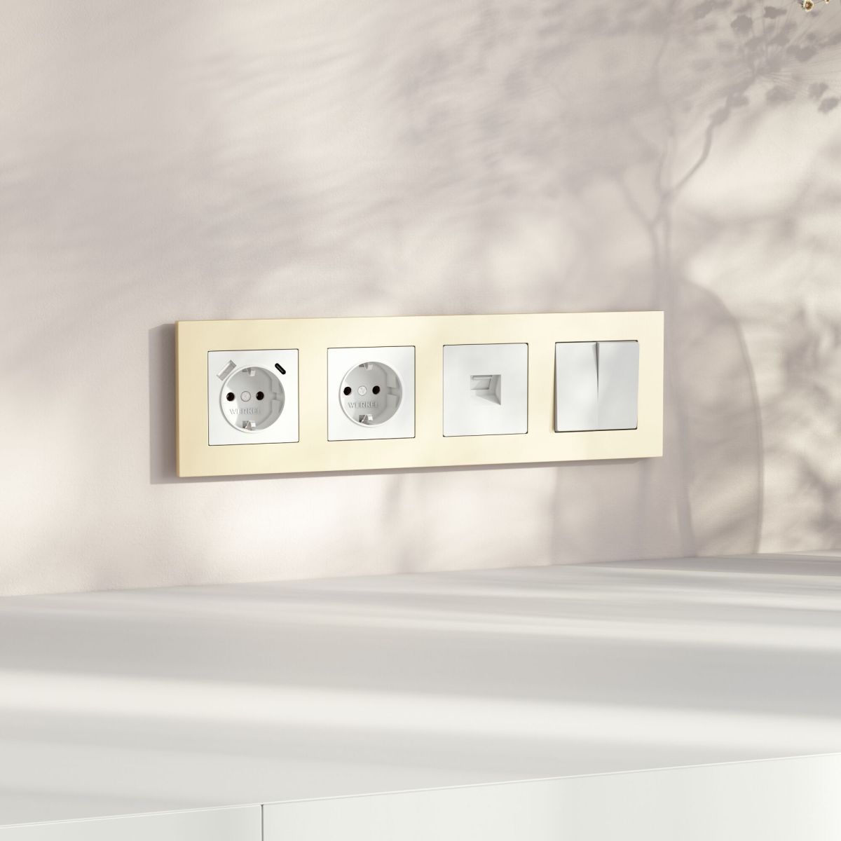 Рамка на 4 поста Werkel Slab (шампань софт) W0042911 4690389218446 a071627