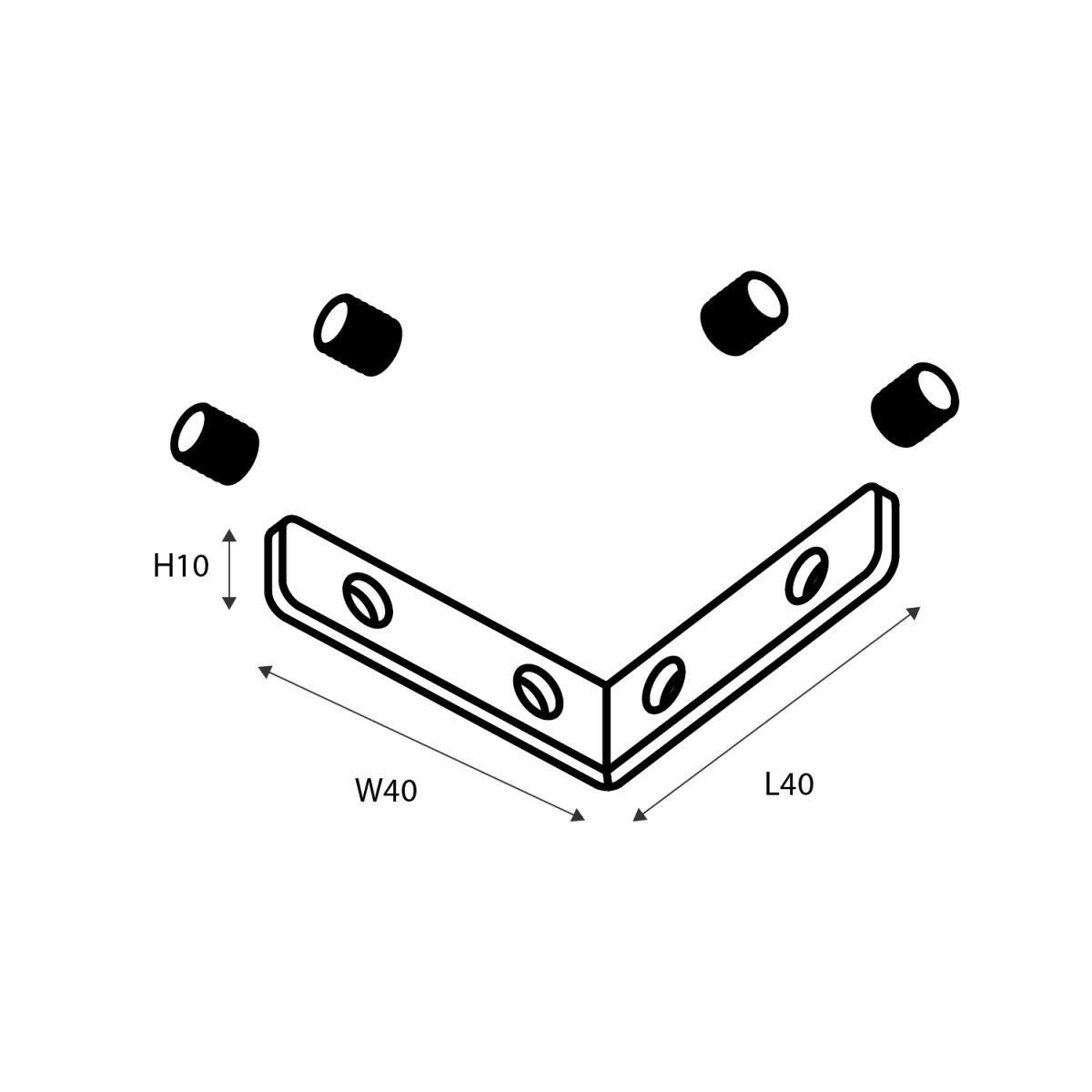 Коннектор угловой Favourite Logica 1014-CU-001