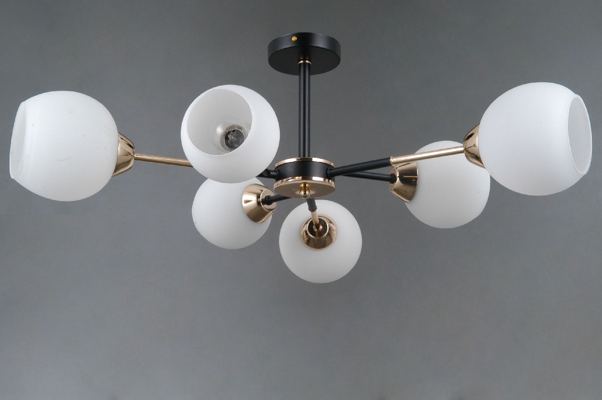 Люстра на штанге Illumico IL0715-6CSQ-24 BK GD LIBRA