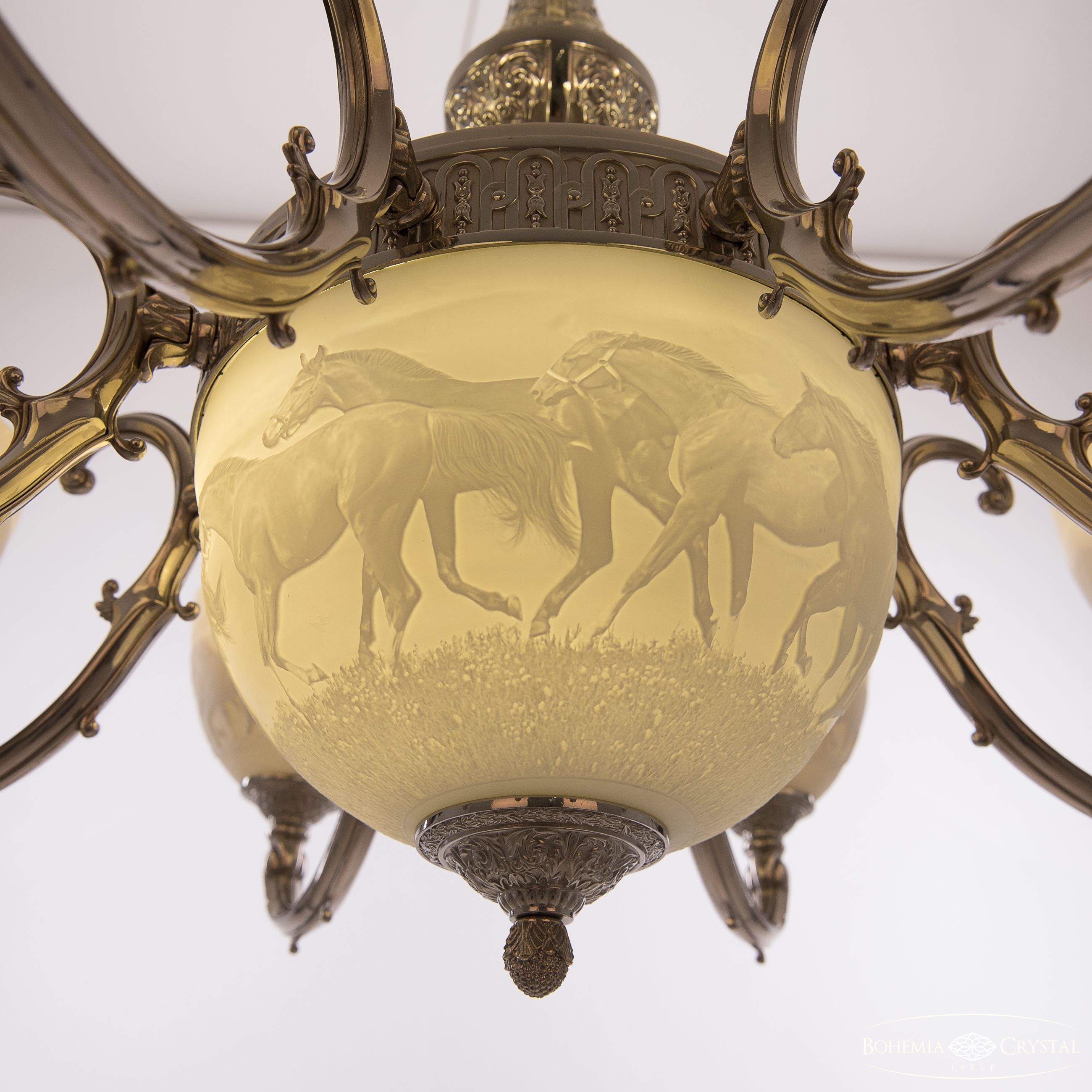 Подвесная люстра Bohemia Ivele Crystal Verona 72109P/8/210 Ni P1 U Horse