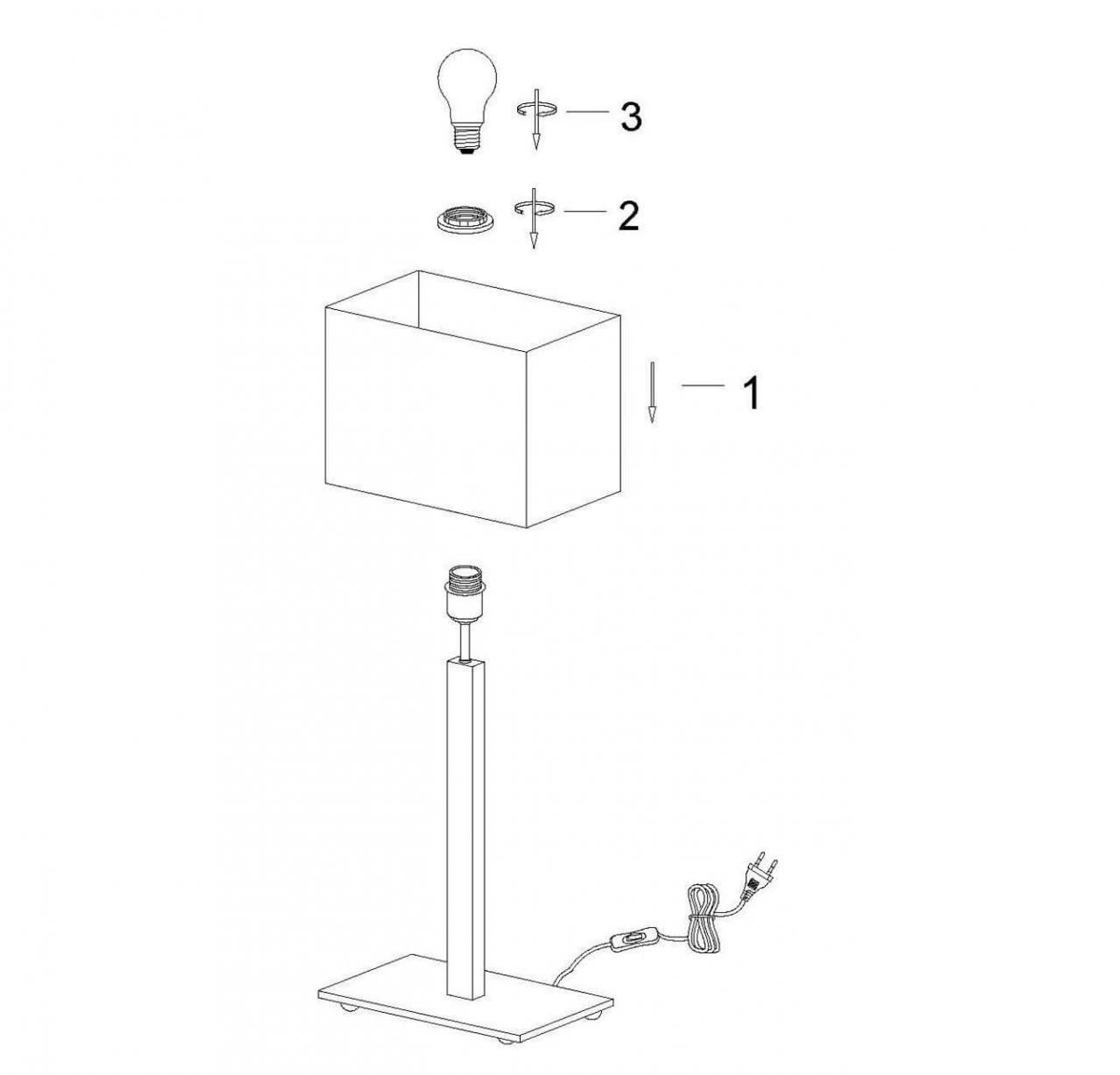 Настольная лампа Lucide Festa 03507/81/41