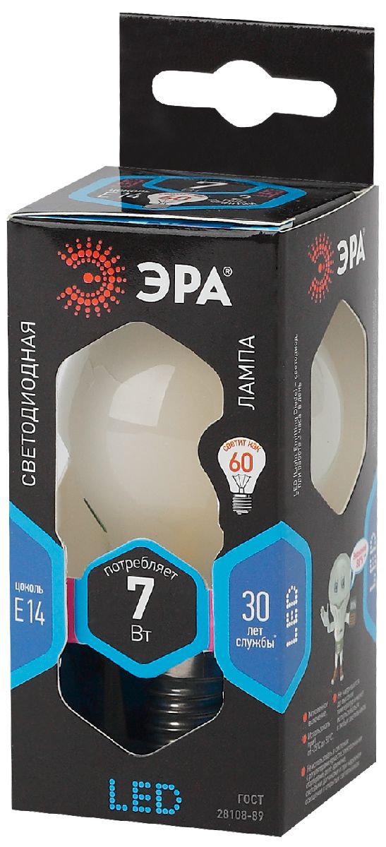 Лампа светодиодная Эра E14 7W 4000K F-LED P45-7W-840-E14 frost Б0027957