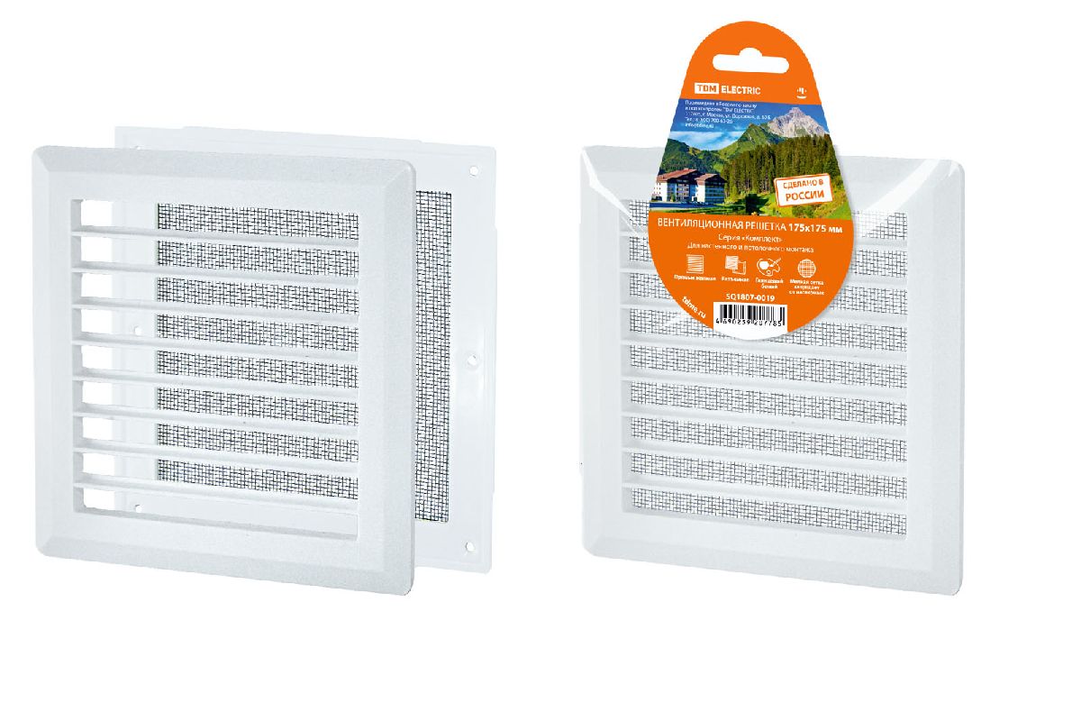 Решетка разъемная с москитной сеткой TDM Electric SQ1807-0019