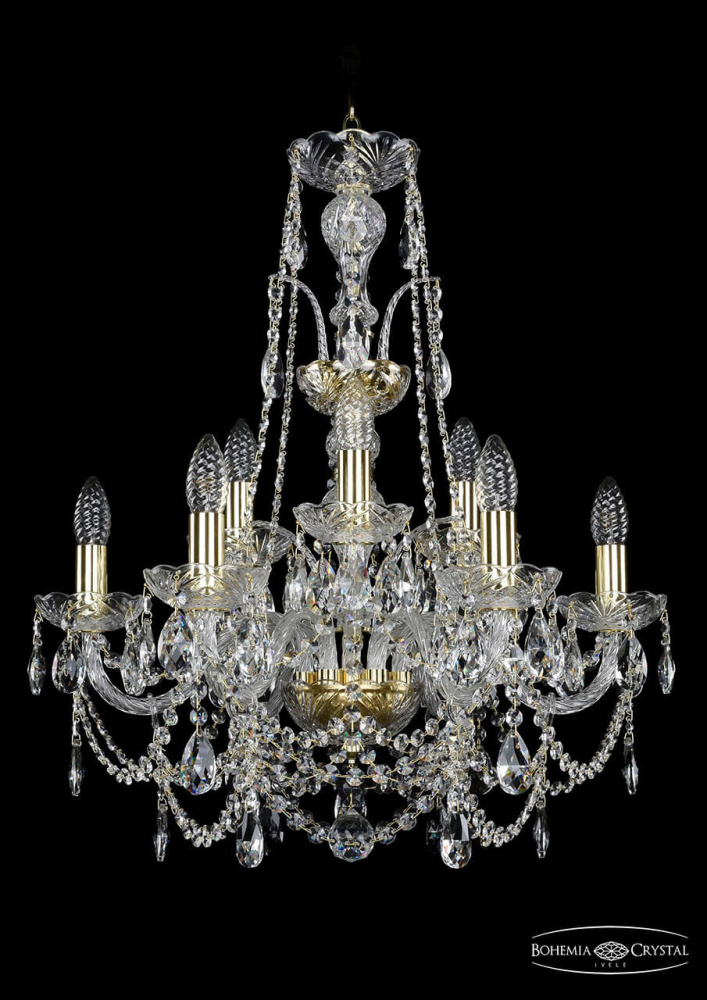 Подвесная люстра Bohemia Ivele 1411/6+3/195/XL-65/G