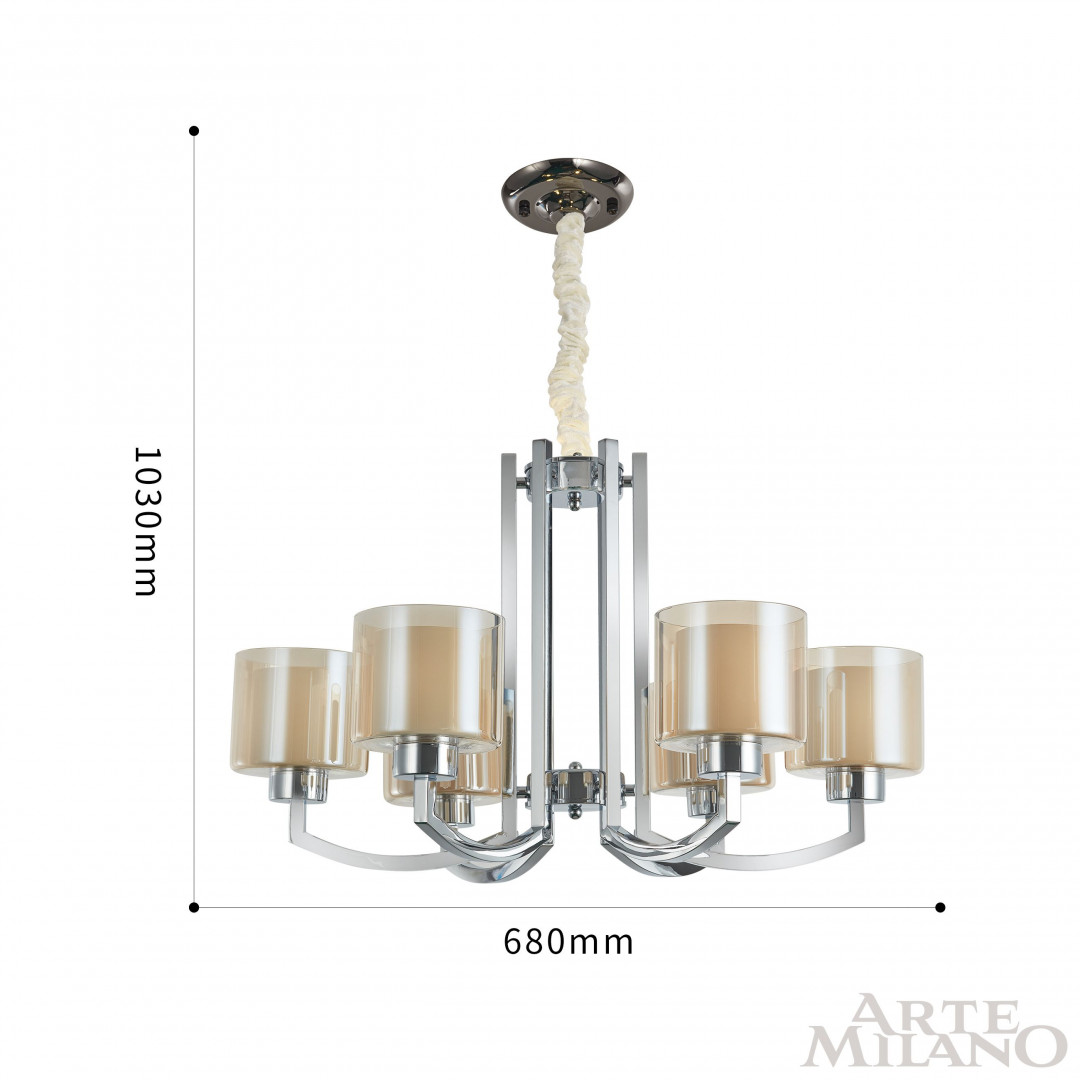 Подвесная люстра Arte Milano Neapolis 277207/6 Ni