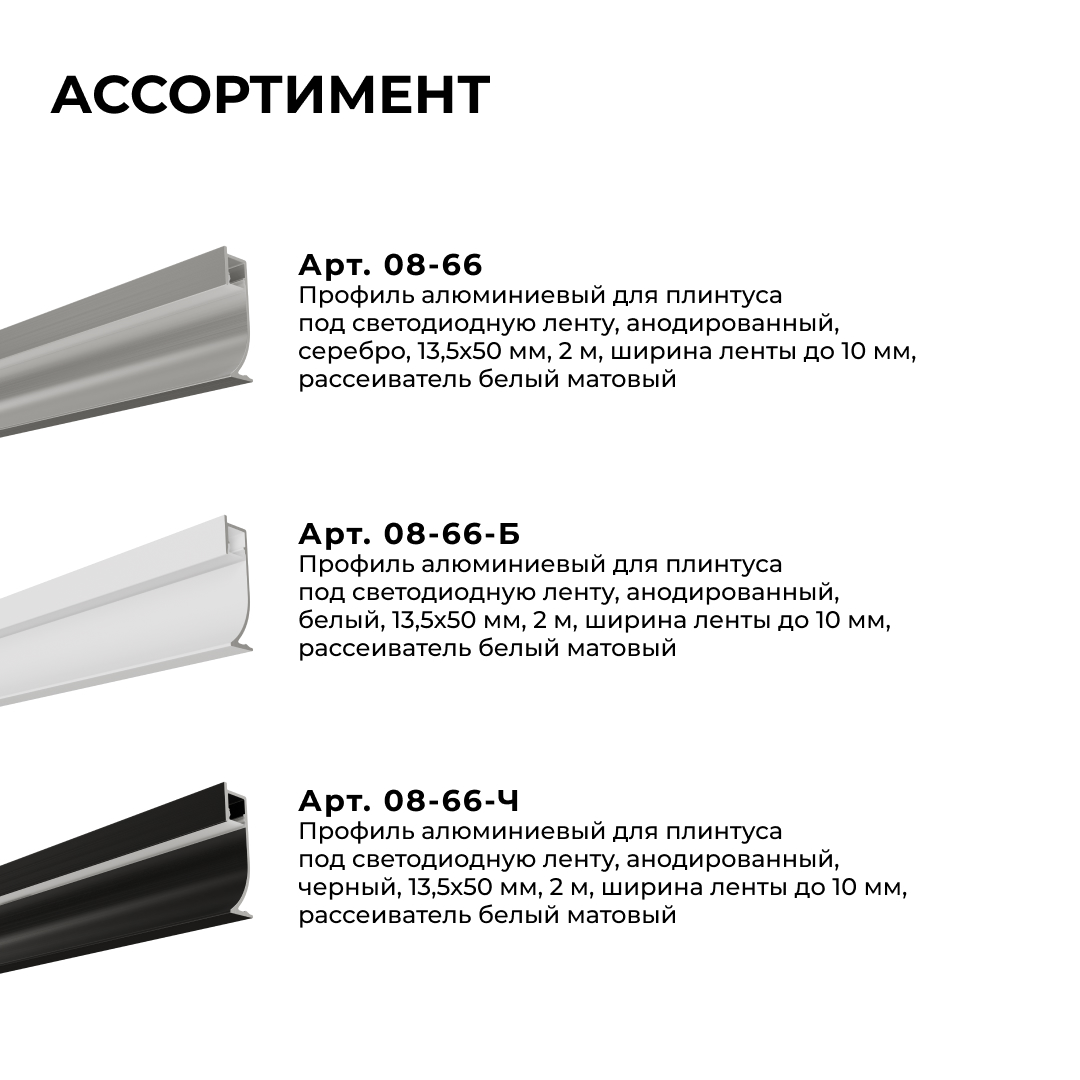 Алюминиевый профиль (комплект) Apeyron 08-66