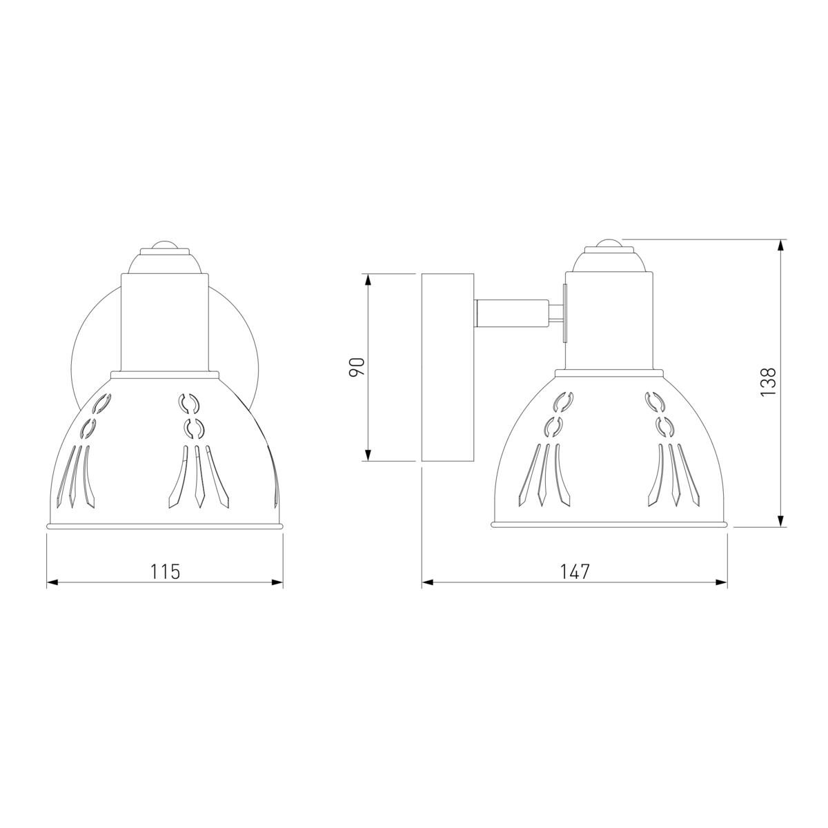 Спот Eurosvet Азимут 20052/1 античная бронза