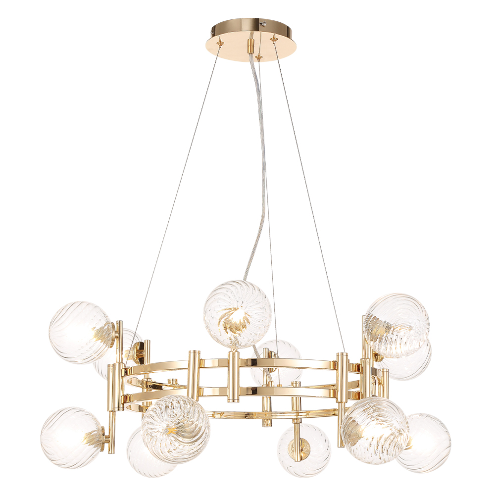 Подвесная люстра Crystal Lux LUXURY SP12 GOLD