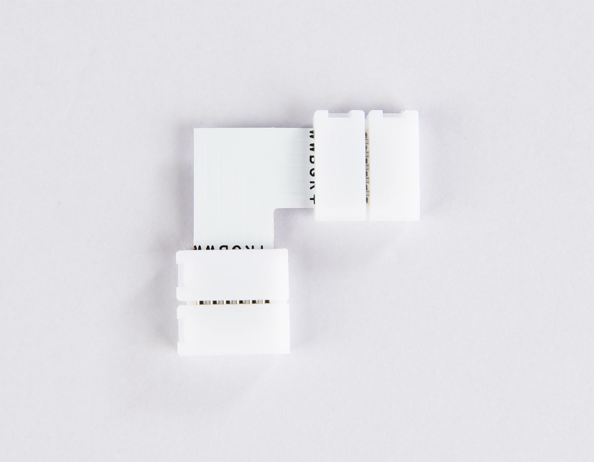 Соединитель угловой L для светодиодной ленты 5050 12/24V (6 конт.) GS6801 (10шт) Ambrella Light Illumination GS6801