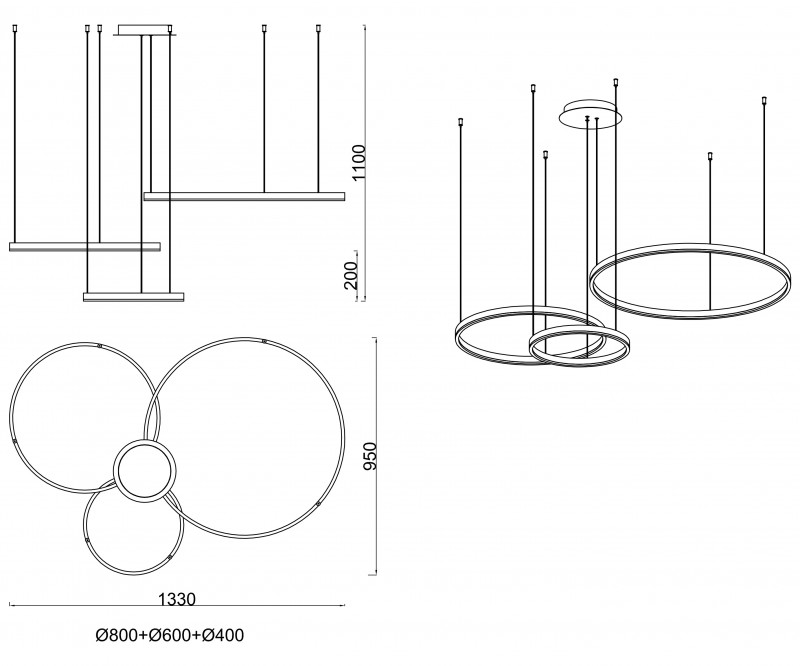 Подвесной светильник Kink Light TOP 08223,19P(4000К)