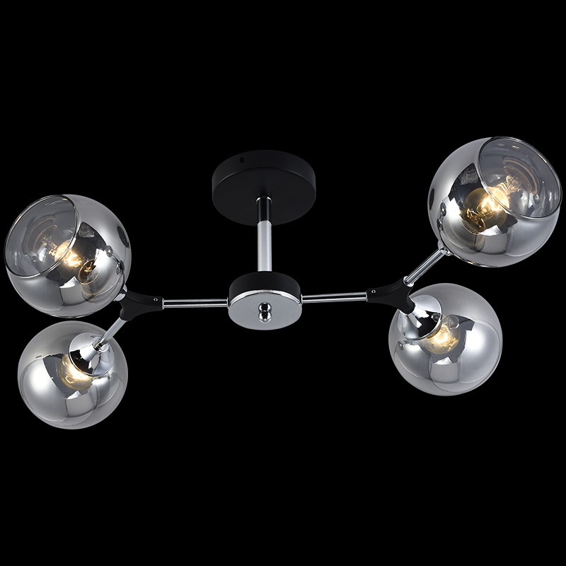 Люстра на штанге Reluce 01360-0.3-04 BK+CR