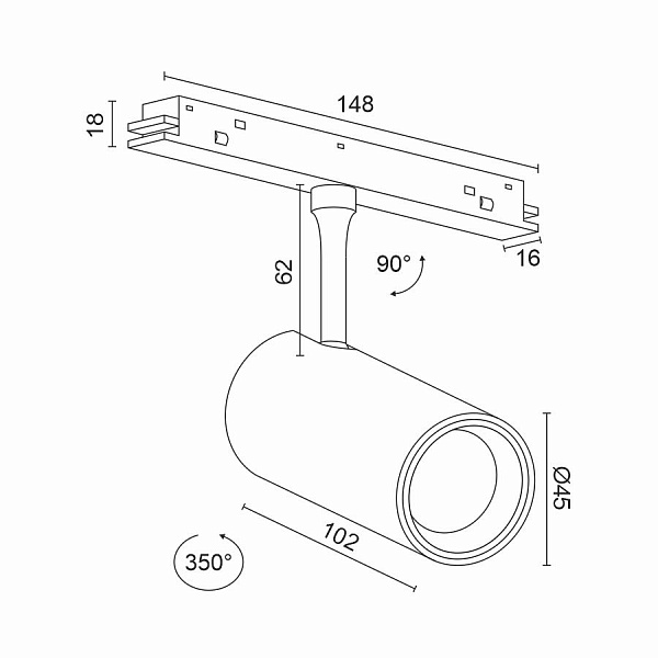 Светодиодный светильник для магнитной системы Ledron Pular 10 GDD20/10 Zigbee 00000016776