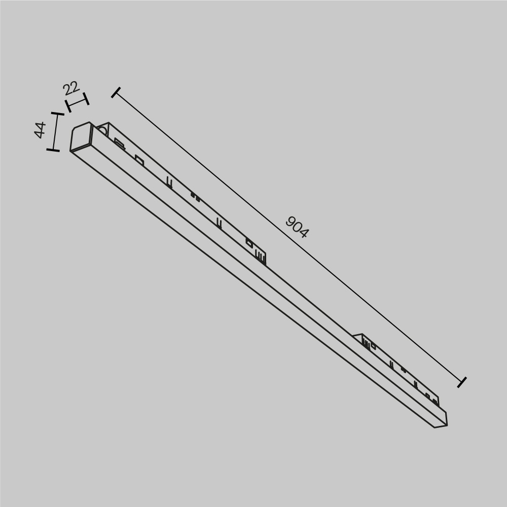 Трековый магнитный светильник Maytoni Basis TR030-4-30W3K-WW-DS-B