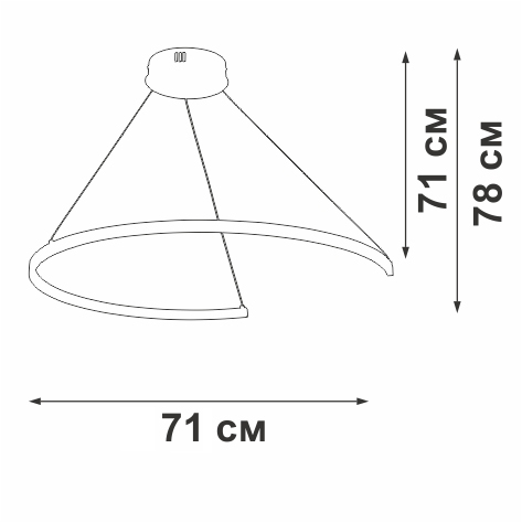 Подвесной светильник Vitaluce V2510DT-0/1S