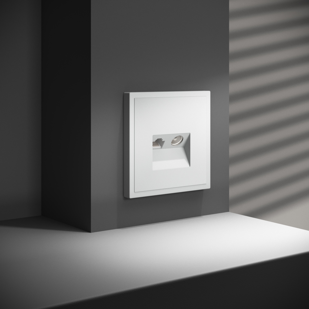 Розетка телевизионная встраиваемая Voltum S70 TV+RJ45 кат. 6, (белый матовый) VLS060702