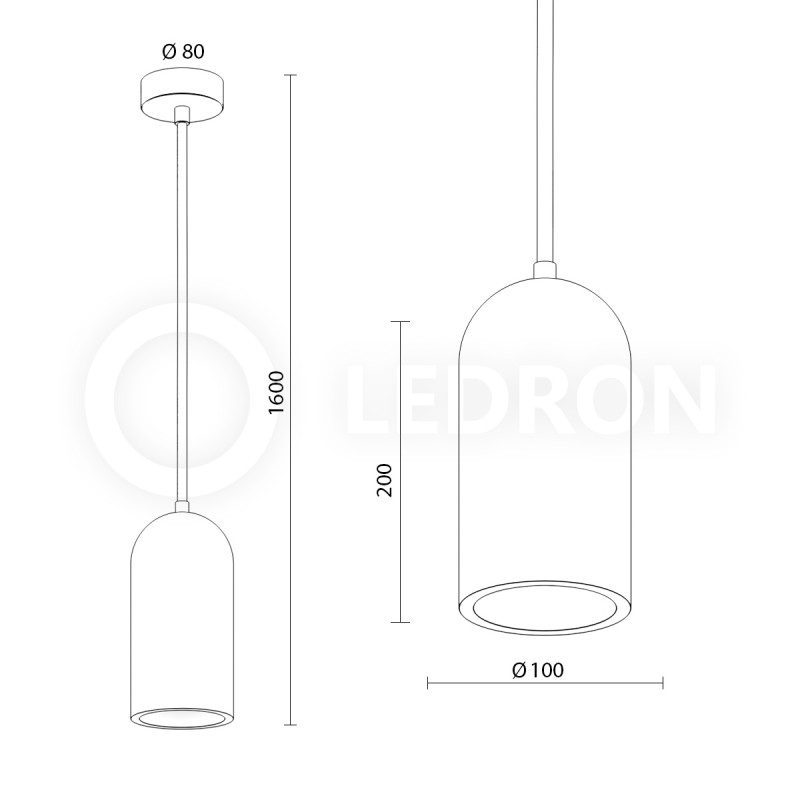 Подвесной светильник LeDron 2525C 00000013326