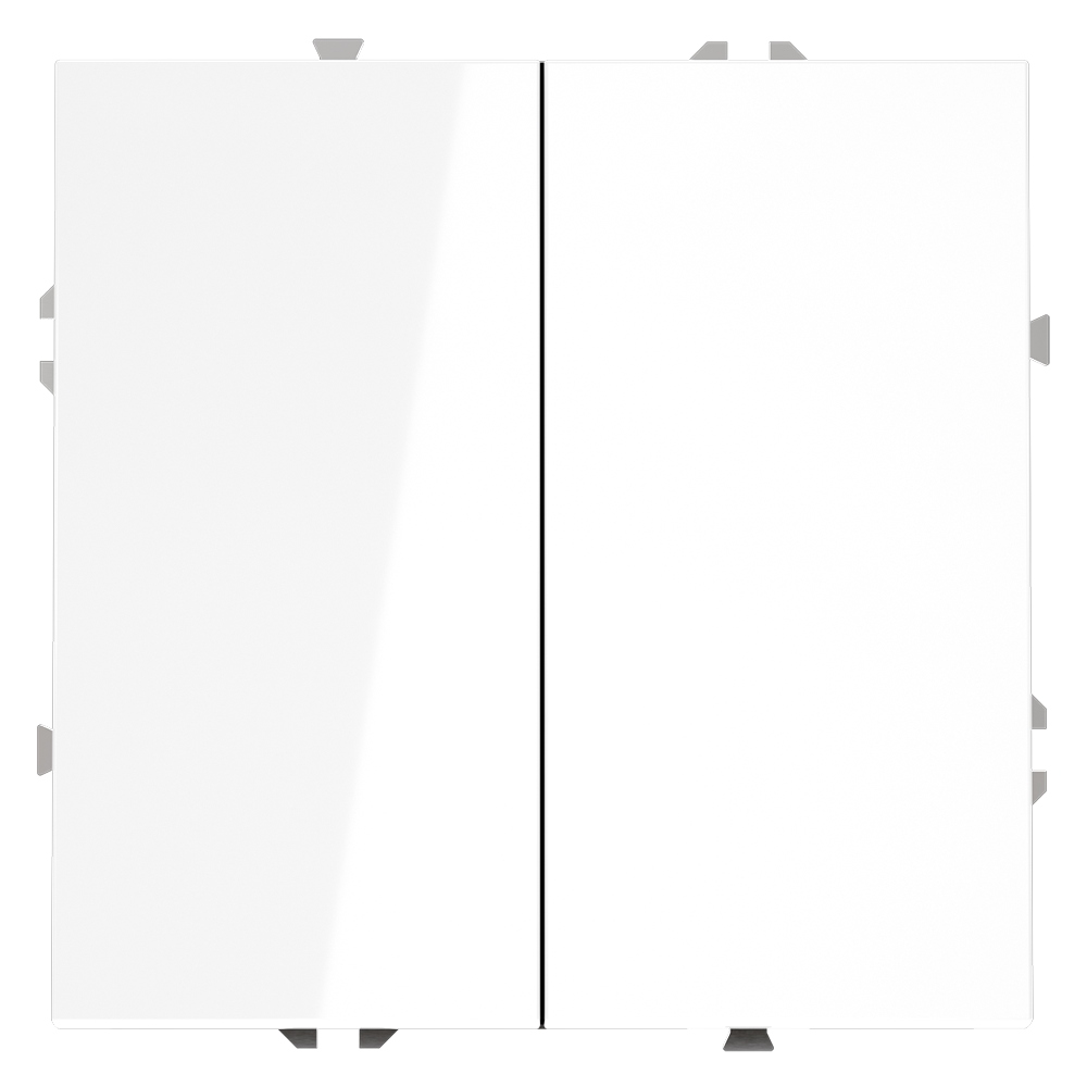 Выключатель двухклавишный Voltum S70 VLS020101 (белый глянцевый)