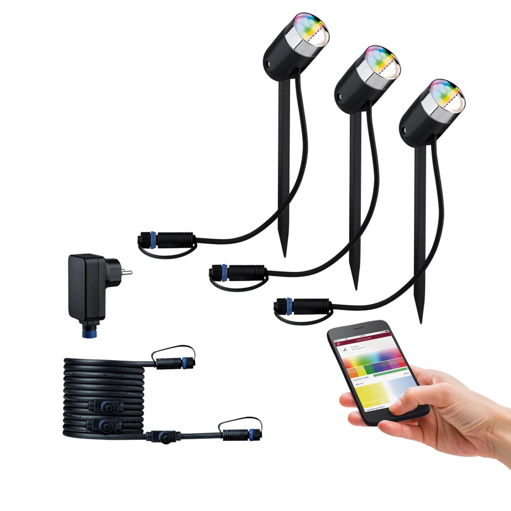 Ландшафтный светодиодный светильник Paulmann Pike Plug Shine ZigBee 94284