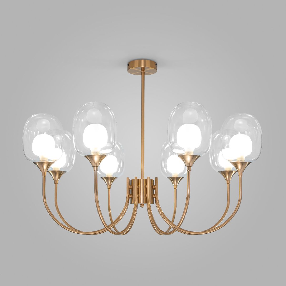 Люстра на штанге Eurosvet Spritz 70217/8 латунь Smart a064748