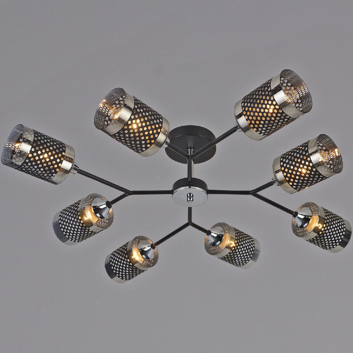 Люстра на штанге Reluce 01405-3.3-08B BK+CR