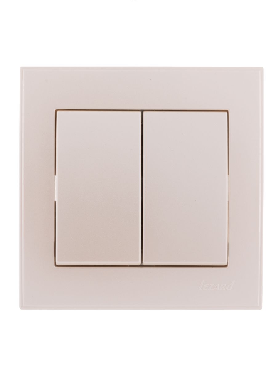 Выключатель двойной Lezard Rain 703-3030-101