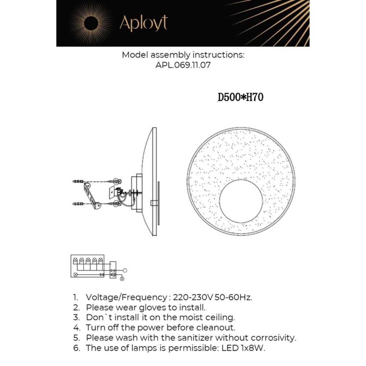 Настенный светильник Aployt Samuele APL.069.11.07