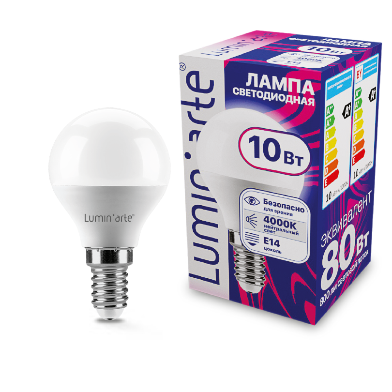 Светодиодная лампа Lumin'arte LSTD-G45-10W4KE14