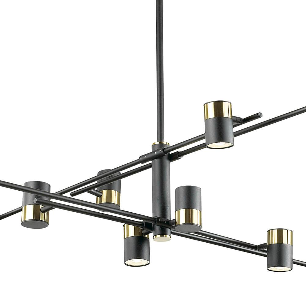 Подвесная люстра Lumien Hall Саурис LH8020/10P-BK-GD