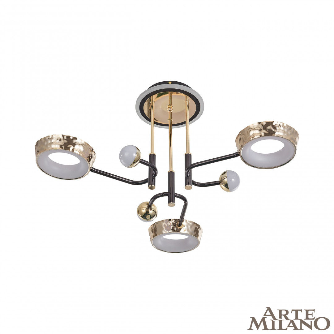 Потолочная светодиодная люстра Arte Milano Ferrara 273210/6 BK/GD