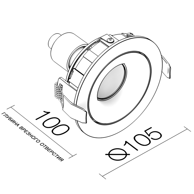Встраиваемый светильник LeDron DE 200 Black 00000013730