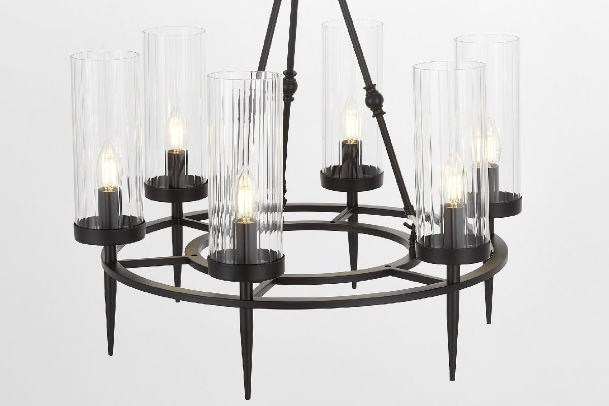 Подвесная люстра Lumina Deco Moratti LDP 8022-6 BK+PR