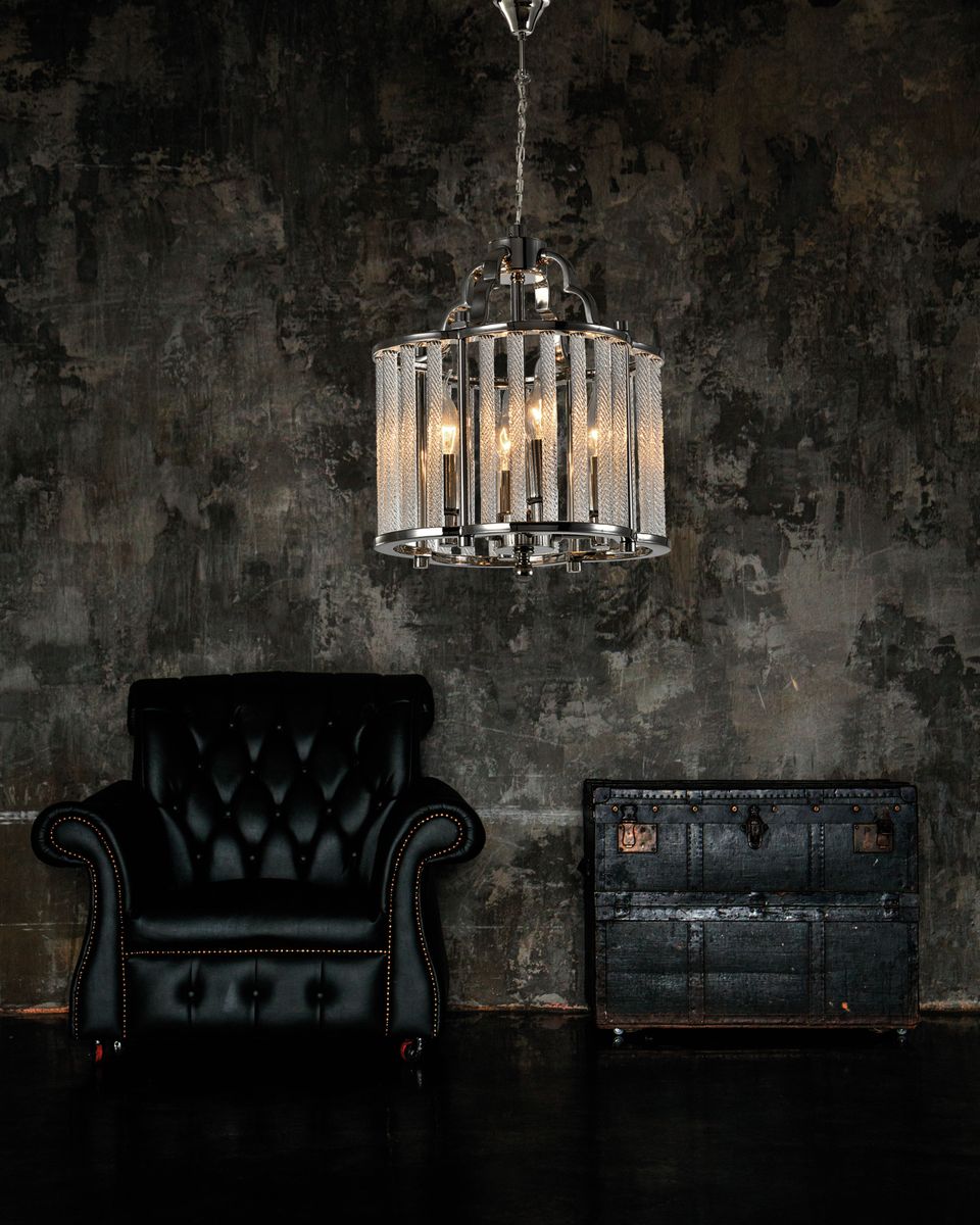 Подвесная люстра iLamp Qeens P9501-4 Nickel